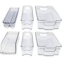 Clear Benefield Refrigerator and Freezer Organizer Bins