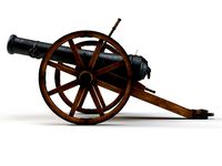 Medieval style ramadan cannon with 4K PBR textures