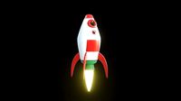 Cartoon Rocket 3D model