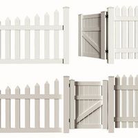 4 Set of PVC fences and wicket