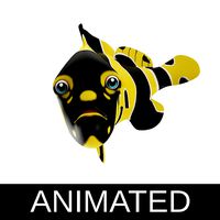 Gaint Grouper Animated Fish Cartoon Style