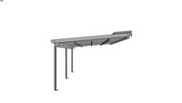 Folding Pergola FP1000 - Postes e travessa frontal - 03 guias