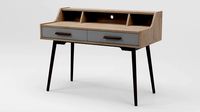 ALLOA Home Office Desk Light Wood with Grey