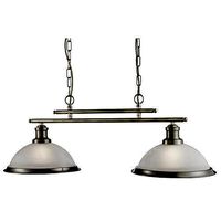 Antique Brass Beverley 2 - Light Kitchen Island Linear Pendant