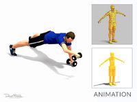 pushup forward raise Exercise Man Animation