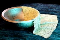 Vessel with Cloth and  Wood