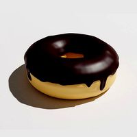sweet doughnut with chocolate icing