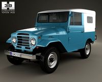 Toyota Land Cruiser J20 softtop 1958 3D Model