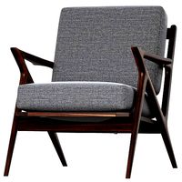 Rosetta MidCentury Accent Chair Dark Gray