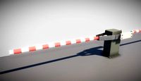 Low-Poly Railroad Barrier 3m
