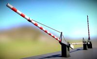 Low-Poly Railroad Barrier 4m