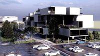 mixed use building concept 3d plus all files of 3d development