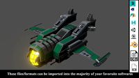 Sci-Fi  Fighter Ship v3 -  Low Poly - Game ready - PBR