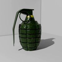 F-1 Grenade Low-poly 3D model