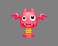 Cartoon spring monster - Scary toy - Scared gift