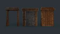 Medieval door set