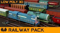 Trains Low Poly Railway Stylized