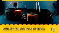 3D concept fan - Low poly