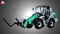 Loader KL80-8T with Roll-type Bale Fork - Front Loader