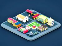 City low poly - 13 Buildings