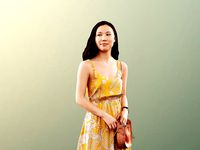 Anita 11352 - Summer Girl Walking With Her Purse