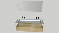 ensemble évier meuble robinets miroir