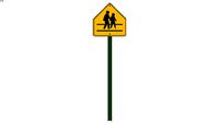 Sign School Crosswalk