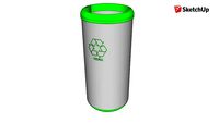 Lixeira Inox Tramontina Cápsula Selecta Plus Aro Verde e Base Preta em polipropileno Ref.: 94539/225