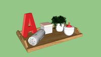 Tray with objects