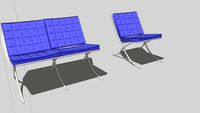 sILLON ACERO CROMADO PIEL BLANCA