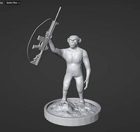 PLANET OF THE APES - APE WITH GUN - MONKEY MODEL | 3D