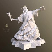 Riot of liberty low poly | 3D