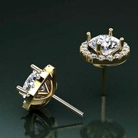 Puset earrings Model 1510 | 3D
