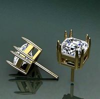 Puset earrings Model 1514 | 3D