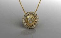 Classic Letter A Pendant - 3D Jewelry - PG-268 | 3D