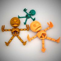 Articulated Chibi Skeleton Print In Place | 3D