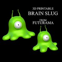 BRAIN SLUG FROM FUTURAMA - ACTION AND NEUTRAL POSE | 3D