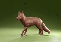European red fox Vulpes Vulpes realistic high poly printing | 3D