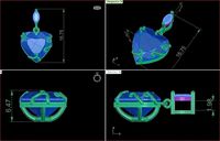 Heart Pendant Designs with Stones 3D Printable file | 3D