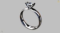 Solitaire Ring | 3D
