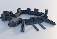 Fortified Colonial Port Tabletop Terrain 28 mm | 3D