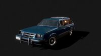 80s Generic USA Station wagon Low poly model | 3D