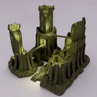 Ruined Desert Outpost Tabletop Terrain 28 MM | 3D