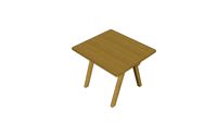 Table carre H75 - plateau bois