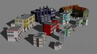 low poly house pack | 3D