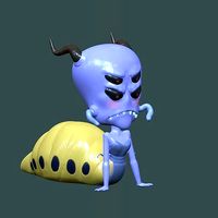 Earthwormjim figure baby queen | 3D
