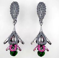 Pearl and diamond earrings | 3D