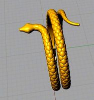 3d print ready snake ring ring size is US6 | 3D