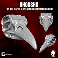 Khonshu fan art head inspired by Khonshu for action figures | 3D