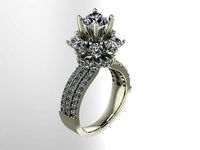 Woman diamond ring WNA00010 3D print model Rhino | 3D